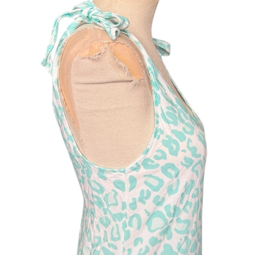 Beach Bunny Lily Maxi Dress in Aqua Leopard Small - Picture 7 of 11